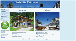 Desktop Screenshot of gaststaette-faistenoy.de
